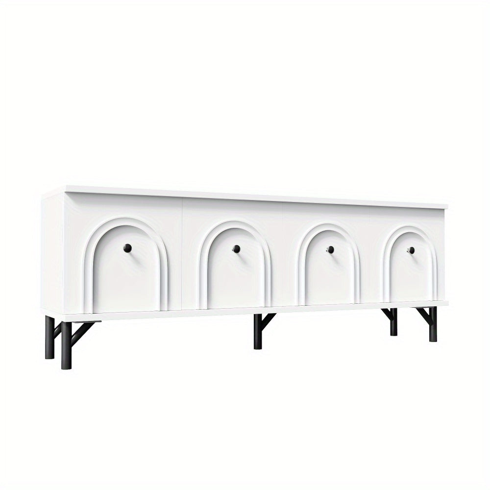 TV Meubel – TV Kast – Tv Meubel Modern – Tv Dressoir – Tv Meubel Wit – 160 cm Breed – Soft Close Deuren
