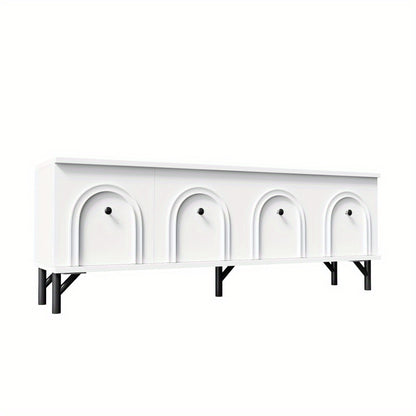 TV Meubel – TV Kast – Tv Meubel Modern – Tv Dressoir – Tv Meubel Wit – 160 cm Breed – Soft Close Deuren