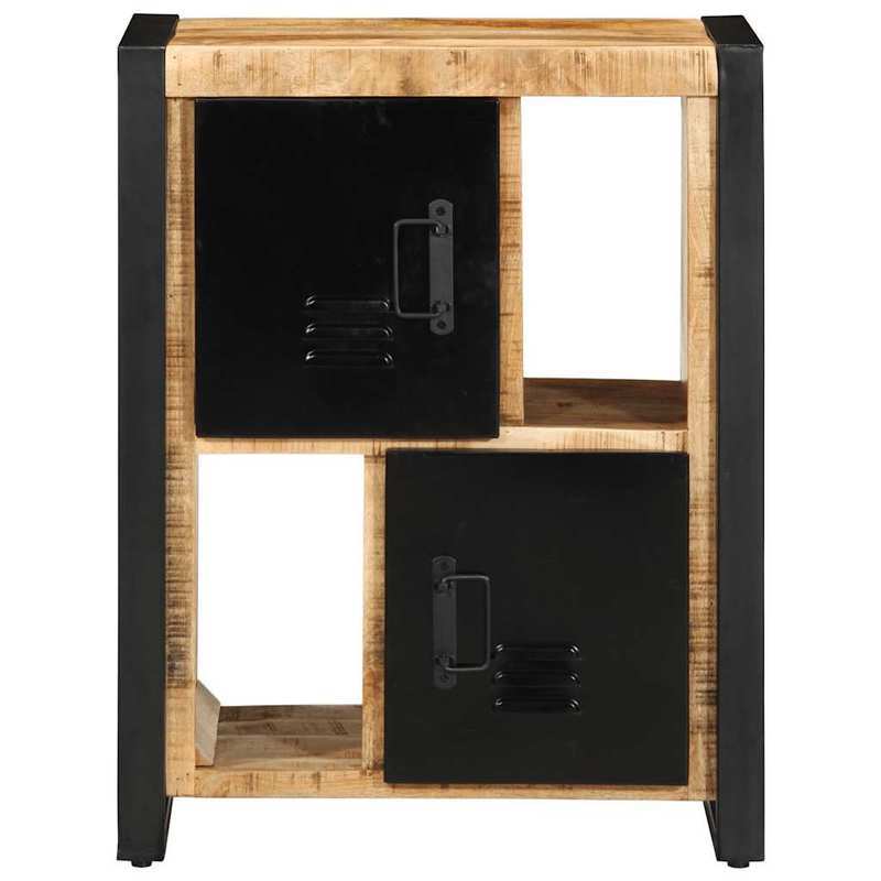 Sideboard – Dressoir – Kast – Opbergmeubel – Buffetkast – Massief Ruw Mangohout – Compact 55x35x70 cm – Duurzaam Hardhout