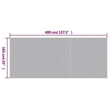 Bamboescherm – Privacy Scherm – Tuinscherm – Afzetting – Balkonscherm – Beige – 165x400 cm – Duurzaam Hardhout Bamboe – Lichtgewicht & Eenvoudig te Plaatsen