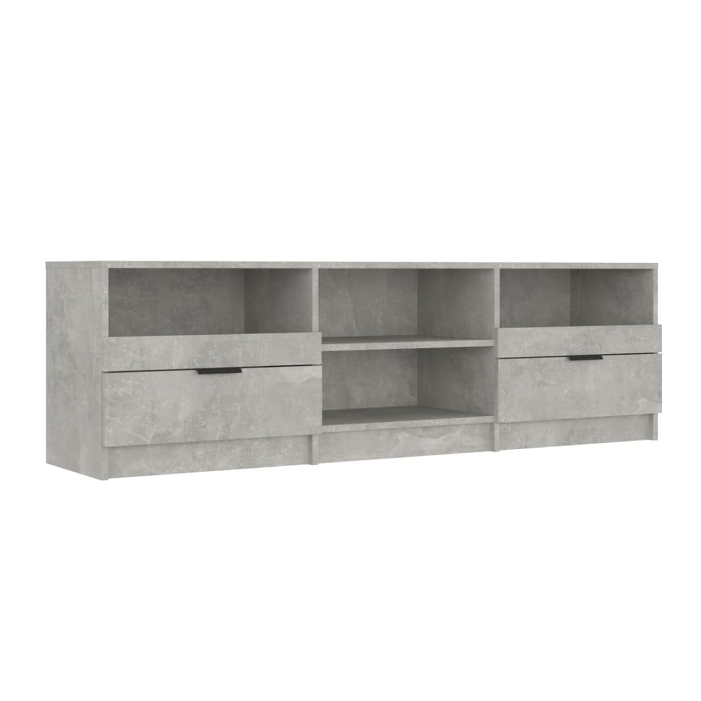 TV Cabinet Concrete Grey 150x33.5x45 cm Engineered Wood TV Stand Entertainment Center with Storage, Media Television Table for Living Room Bedroom