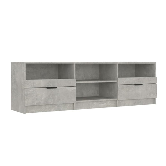 TV Cabinet Concrete Grey 150x33.5x45 cm Engineered Wood TV Stand Entertainment Center with Storage, Media Television Table for Living Room Bedroom