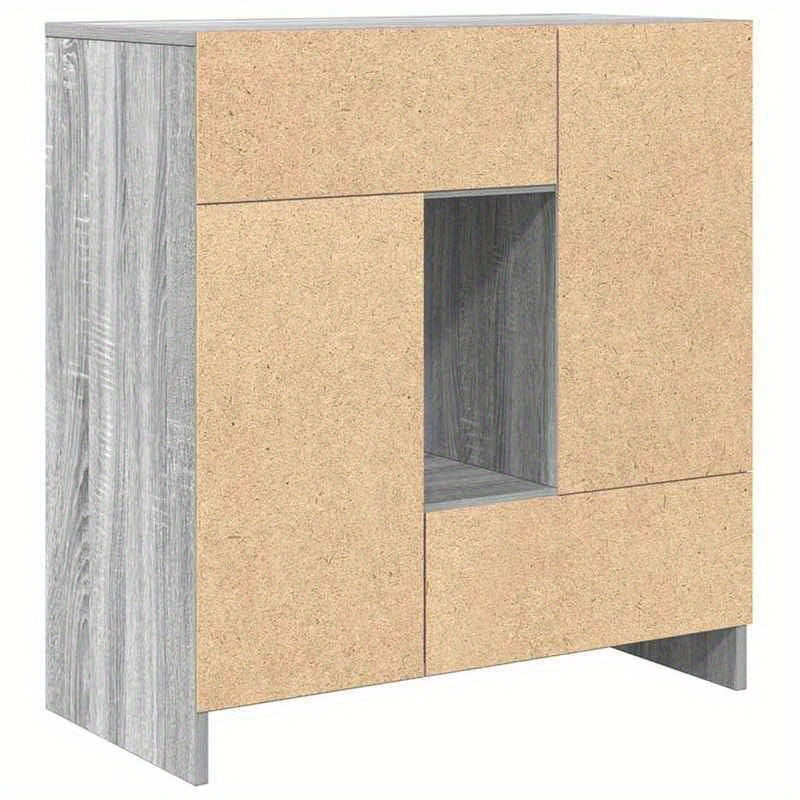 Sidetable – Sidetable Met Laden – Opbergkast – Kastje – Dressoir – Grijs – Massief Pijnhout – Compacte Afmetingen 70,5x34x74,5 cm