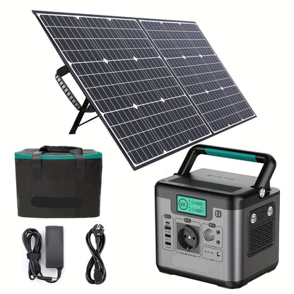 Power Station – Draagbare Generator – Mobiele Accu – Noodstroom – Zonne-energie – 518 Wh Capaciteit – 500 Watt Output