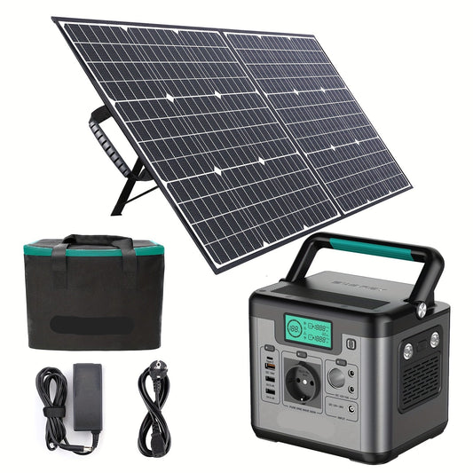 Power Station – Draagbare Generator – Mobiele Accu – Noodstroom – Zonne-energie – 518 Wh Capaciteit – 500 Watt Output