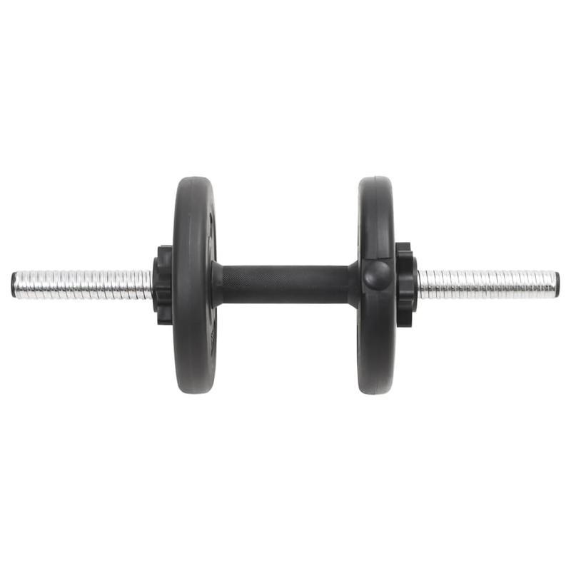 Langhantel- en Kurzhantelset – Halterset – Dumbbellset – Gewichtset – Fitnessset – Verstelbare Halterschijven – Ruimtebesparend Design