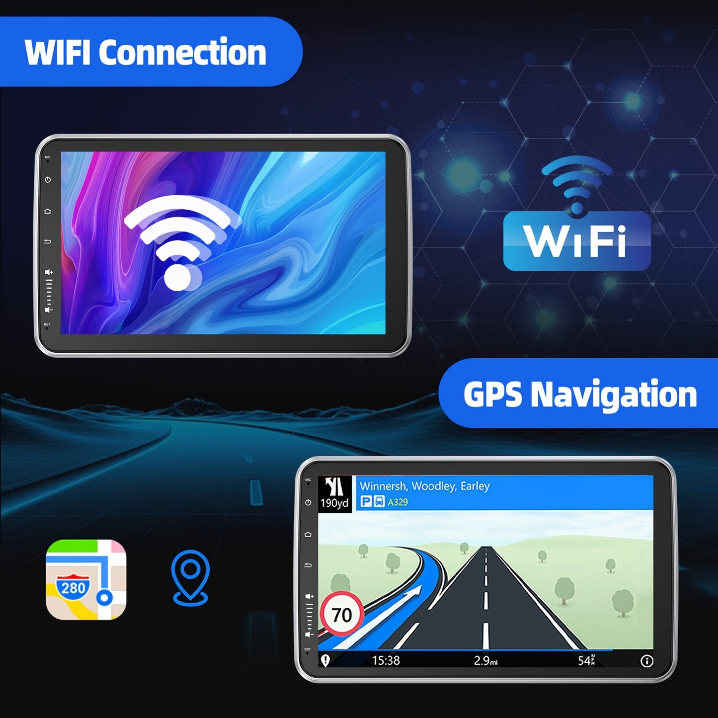 Autoradio – Auto Stereo – Multimedia Speler – Android Headunit – Single DIN – 10,1 Inch Draaibaar Touchscreen – Android 14 Met Wireless CarPlay & Android Auto