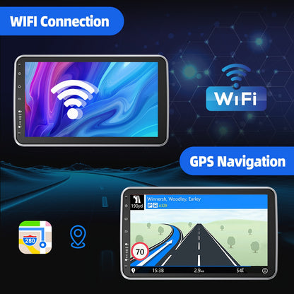 Autoradio – Auto Stereo – Multimedia Speler – Android Headunit – Single DIN – 10,1 Inch Draaibaar Touchscreen – Android 14 Met Wireless CarPlay & Android Auto