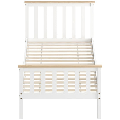 Bedframe – Eenpersoonsbed – Bedombouw – Slaapbank – Logeerbed – Wit – Met Opbergruimte – Stevig & Eenvoudig Te Monteren