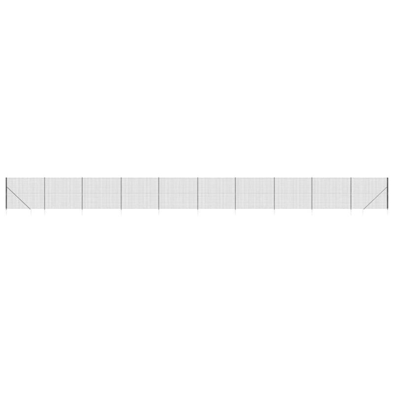 2D Gaas Schutting – Metalen Schutting – Draadscherm – Tuinafscheiding – Erfafscheiding – Antraciet – Stevig en Duurzaam – 1,6 x 25 Meter