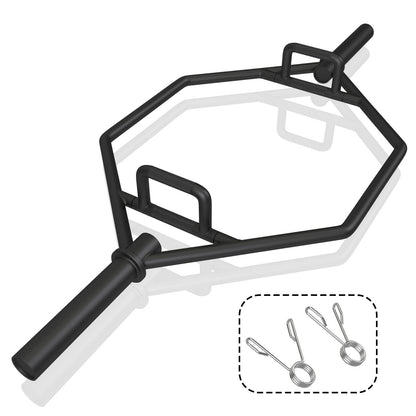 Trap Bar – Hex Bar – Halterstang – Olympische Bar – Shrug Bar – Vouwbare Handgrepen – Massief Staal – 363 Kg Belastbaar