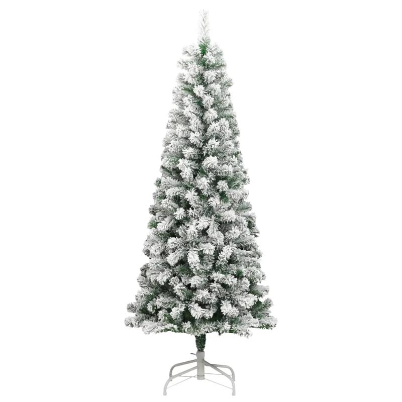 Kunstkerstboom – Nepkerstboom – Kerstboom – Kunstboom – Kerstversiering – 210 cm Extra Hoog – Beschikt Over 694 Takken Met Gesneeuwd Design