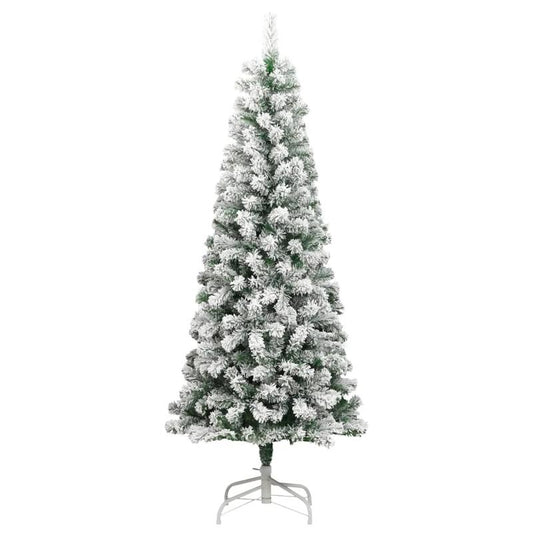 Kunstkerstboom – Nepkerstboom – Kerstboom – Kunstboom – Kerstversiering – 210 cm Extra Hoog – Beschikt Over 694 Takken Met Gesneeuwd Design