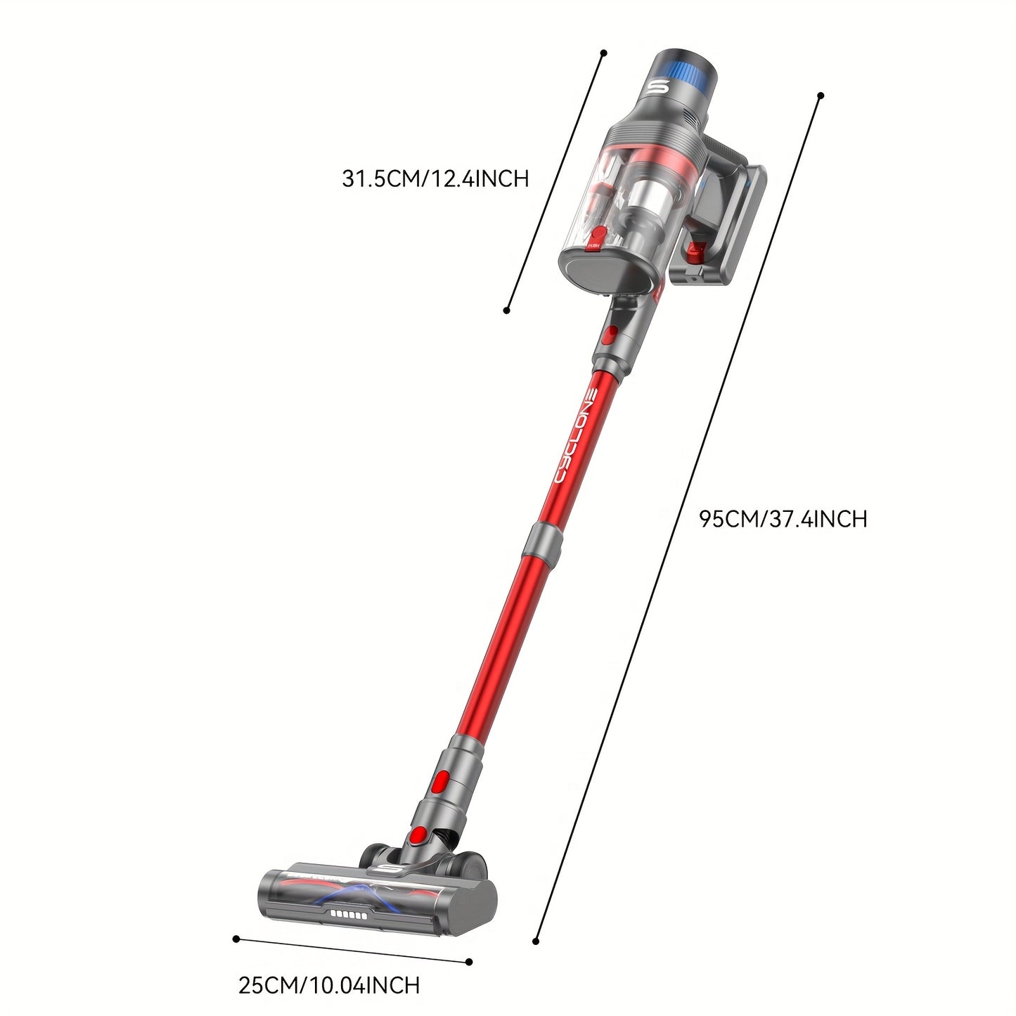 Zakloze Stofzuiger – Stofzuiger Zonder Zak – Draadloze Stofzuiger – Vacuüm Cleaner – Cycloonstofzuiger – 500W Brushless Motor – 1,5L Stofreservoir
