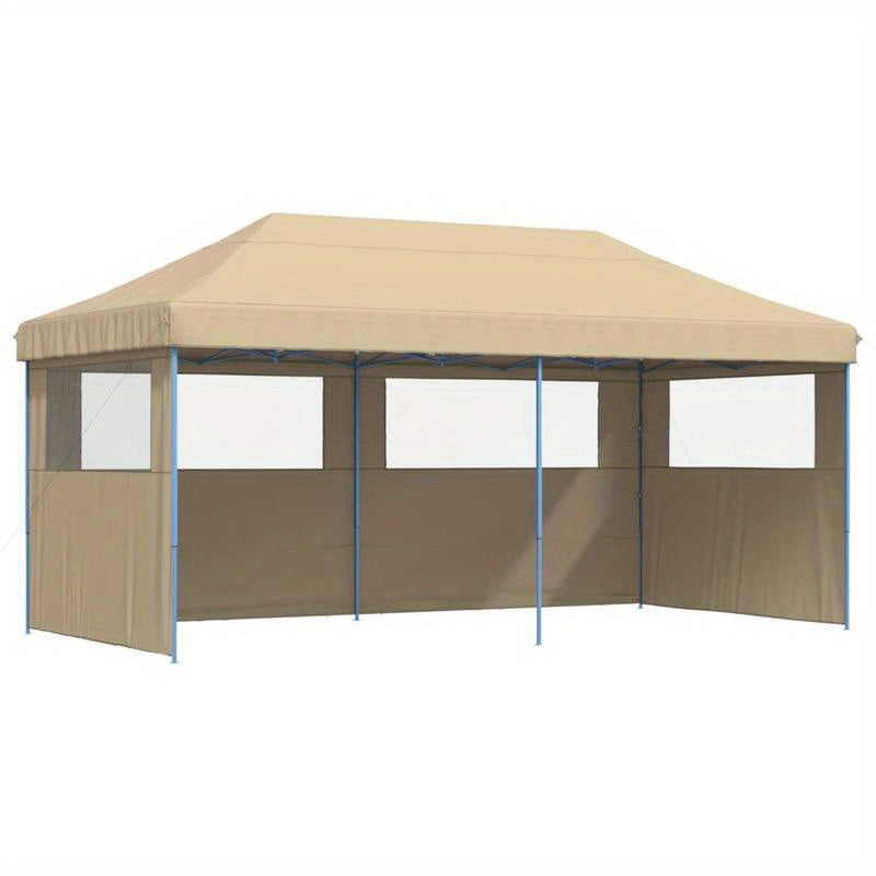 Partytent – Tent – Tuinkamer – Evenemententent – Pop-up Tent – Beige Kleur – Inklapbaar Ontwerp – Snelle Opzet Zonder Gereedschap