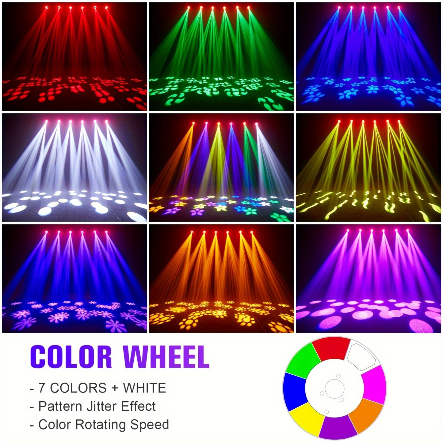 150W LED Moving Head – Effectlamp – Podiumverlichting – Lichtshow Lamp – Theaterlicht – 16 Prisma's – DMX 512 Bedienbaar