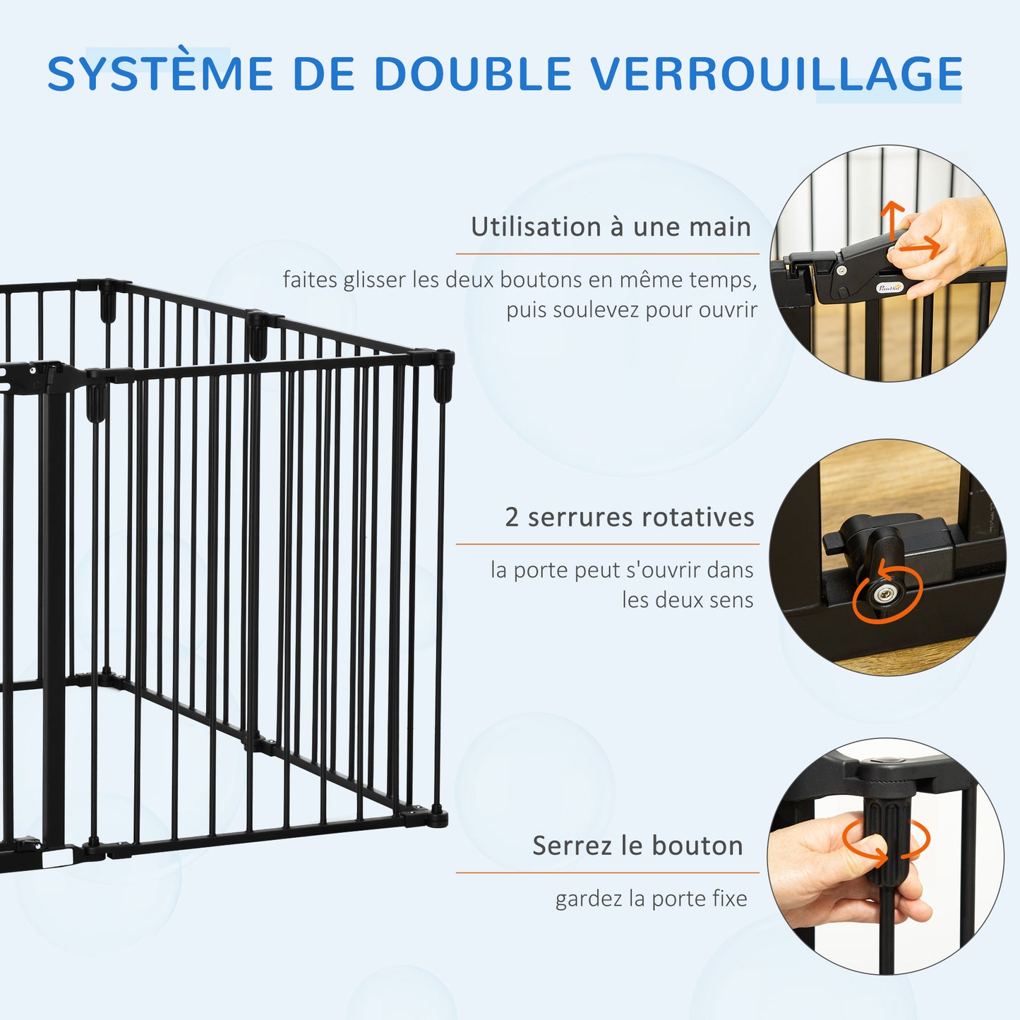 Hondenren – Puppyren – Veiligheidsbarrière – Dierenren – Hondenhek – Opvouwbaar – Verstelbaar – Met Deur – 482,5 x 76 cm – Geen Boren Nodig