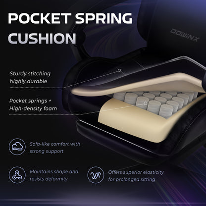 Ergonomische Gamingstoel – Bureaustoel – Zitzak – Relaxstoel – Gaming Chair – Blauw – 360° Draaibaar – Verstelbare Hoogte