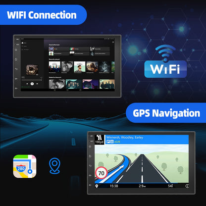 Autoradio – 2 DIN Autoradio – Car Stereo – Multimedia Radio – DAB+ Radio – Android 14 – 7 Inch Touchscreen – Draadloze CarPlay & Android Auto