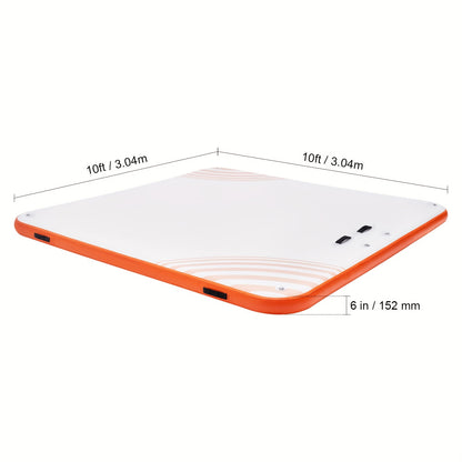 Drijvend Dock – Drijvend Platform – Opblaasbaar Platform – Waterplatform – Zwemplatform – 3,05 x 3,05 Meter – Duurzaam PVC Met Ladder