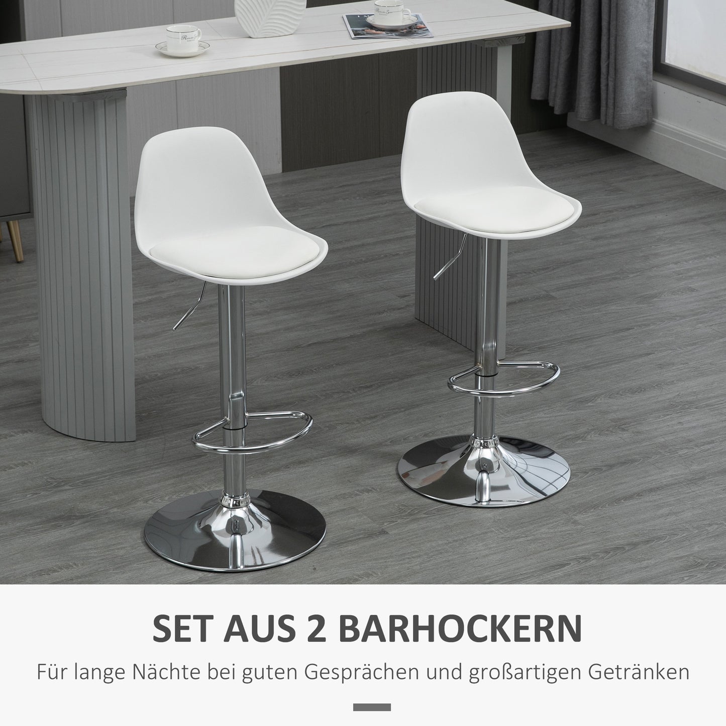 Barkrukken – Barkruk – Barstoelen – Hoge Stoelen – Keukenstoelen – Zwart – In Hoogte Verstelbaar – 360° Draaibaar Met Voetensteun