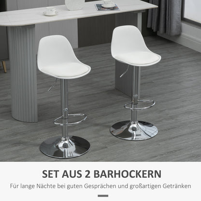 Barkrukken – Barkruk – Barstoelen – Hoge Stoelen – Keukenstoelen – Zwart – In Hoogte Verstelbaar – 360° Draaibaar Met Voetensteun