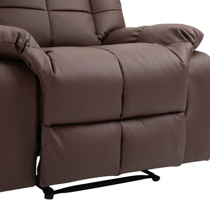 Massagestoel – Relaxstoel – Massagefauteuil – Wellnessstoel – Bruine Kunstleren Massagestoel – Compact Formaat 94x99x99 cm – Met Afstandsbediening