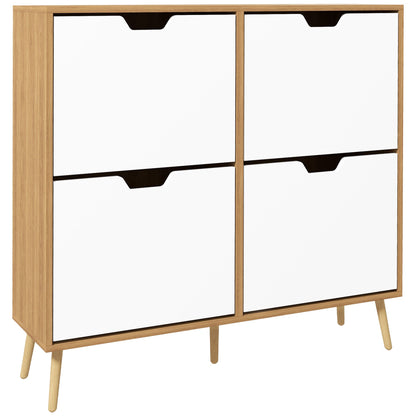 Schoenenkast – Schoenenrek – Schoenenopberger – Schoenenmeubel – Schoenentoren – 16 Paar Schoenen – Verstelbare Legplanken – Natuurlijk Hout – Smal Hoog Model