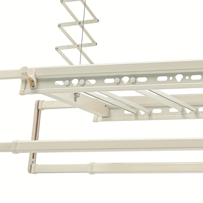 Telescopische Kledingdroger – Wasrek Wandmontage – Droogrek Badkamer – Uitschuifbaar Droogrek – Waslijn Rekje – Verstelbare Lengte – Stalen Constructie – Ruimtebesparend Design