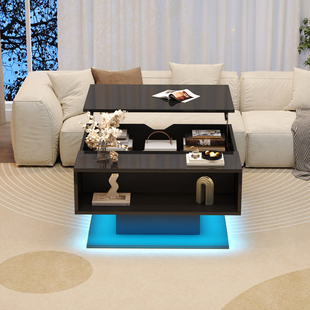 Moderne Haltafel – Ingangstafel – Gangtafel – Bijzettafel – Opbergtafel – Zwart Metalen Frame – Wit MDF Tafelblad – 2 Lades – Verstelbare Voetpaden