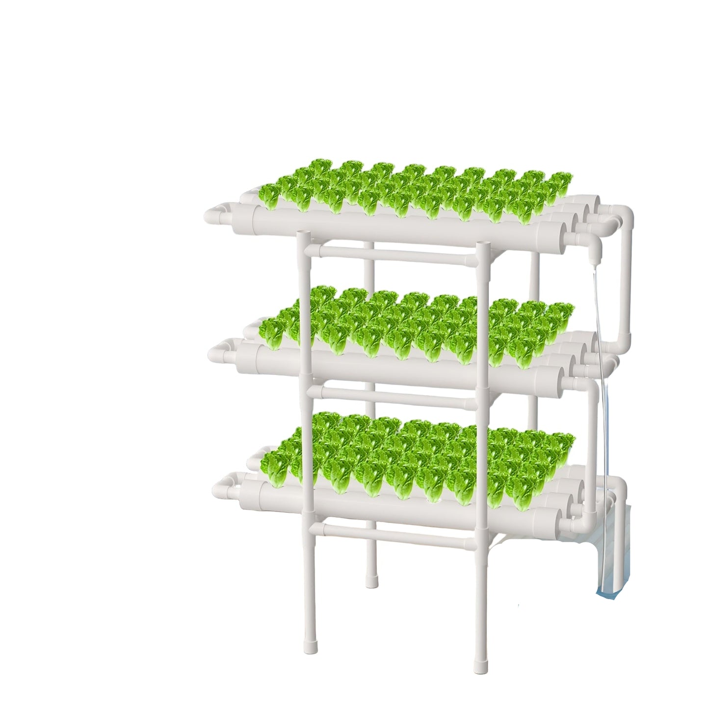 Hydroponische Kweekset – Verticale Tuin – Hydrocultuur Systeem – Kruidentuin – Groentekweker – Wit PVC – 108 Plantplaatsen – Waterbesparend & Ruimtebesparend