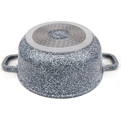 Kookset – Pannenset – Kookpot – Kookpan – Pannen met Deksel – Inductie Geschikt – Anti-aanbaklaag – Snelle Warmteverdeling – Grijs – 10-delig