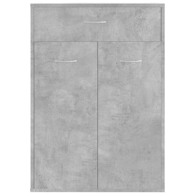 Schoenenkast – Schoenenrek – Schoenenopberger – Schoenenbank – Halmeubel – Beton-Grijs – Compact 60x35x84 cm – Stevig Houtvezelplaat