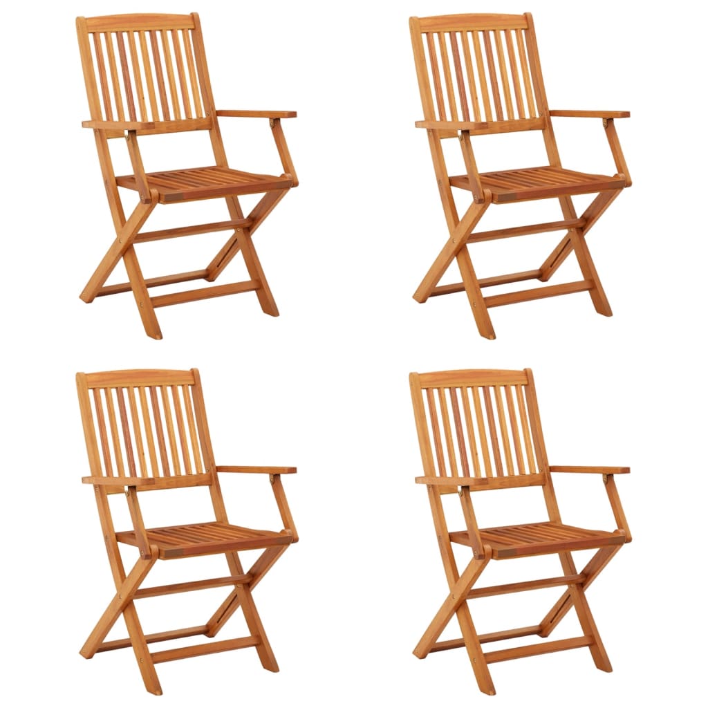 Vouwstoel Tuinstoel Klapstoel Balkonstoel Terrasstoel – Met Armleuning – Massief Eucalyptus Hout – Weerbestendig & Comfortabel