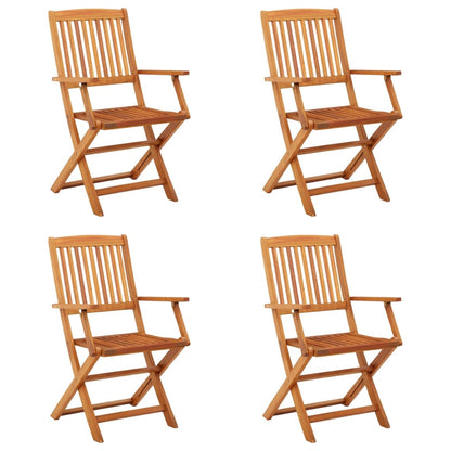 Vouwstoel Tuinstoel Klapstoel Balkonstoel Terrasstoel – Met Armleuning – Massief Eucalyptus Hout – Weerbestendig & Comfortabel