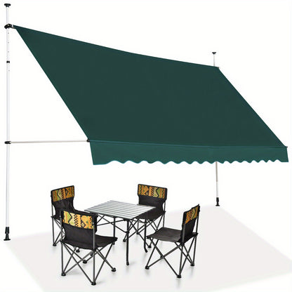 Knijpscherm – Balkonzonwering – Zonnescherm – Verstelbaar Scherm – Klemzonwering – 350 cm Breed – Aluminium Frame – UV-bestendig Polyester