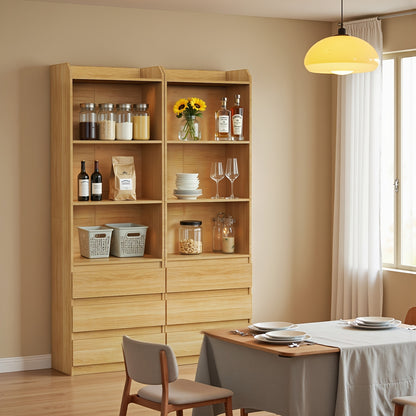 Houten Boekenkast – Boekenplank – Opbergkast – Vakkenkast – Boekenkast Verticaal – 3 Vakjes – Duurzaam Hout – 180x59x32 cm