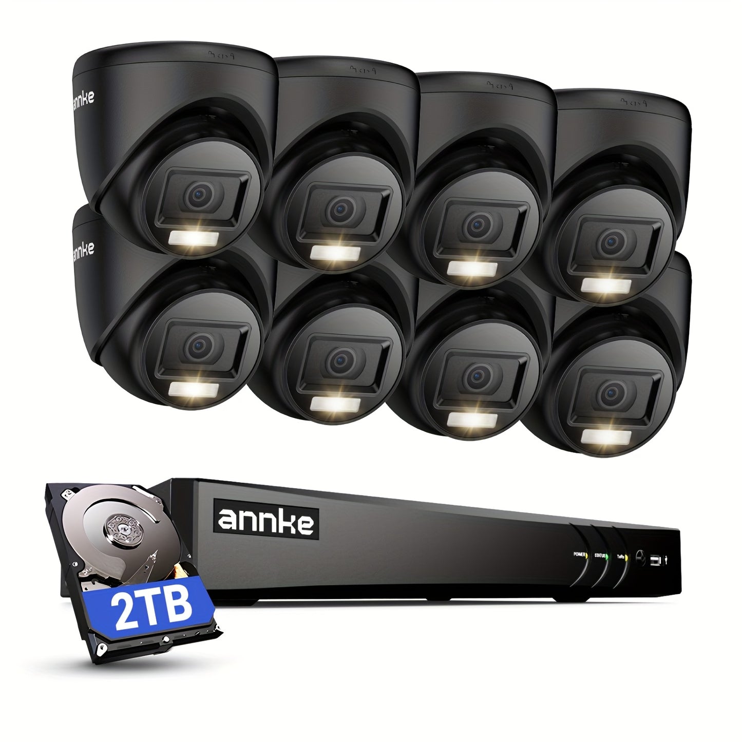 Beveiligingssysteem – Bewakingscamera – CCTV Camera – CCTV Beveiliging – Veiligheidssysteem – 8-Kanaals 3K DVR Recorder – Kleurennachtzicht & AI Detectie