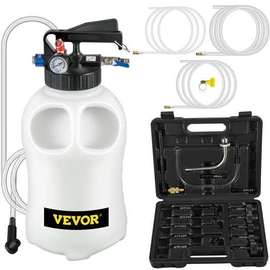 Automaatvloeistofpomp – Transmissievloeistofpomp – Overhevelingspomp – Vloeistofdispenser – Oliepomp – 10 Liter Grote Inhoud – Inclusief 14 Adapters