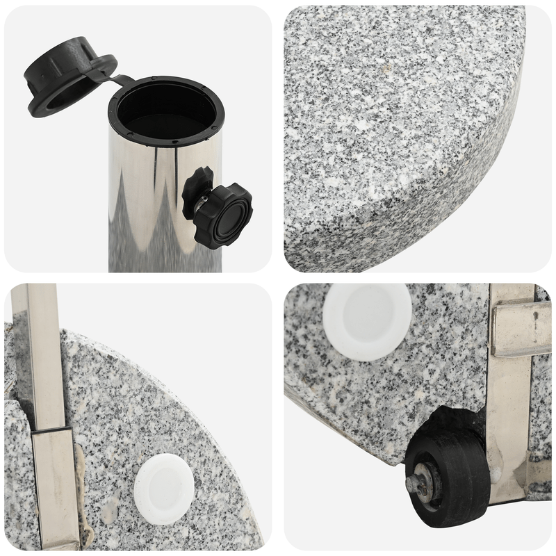 Parasolstand – Parasolvoet – Parasolhouder – Umbrella Base – Buitenstandaard – 29kg Zwaar Carbon Staal – Windproof Anti-Slip Basis Grigio