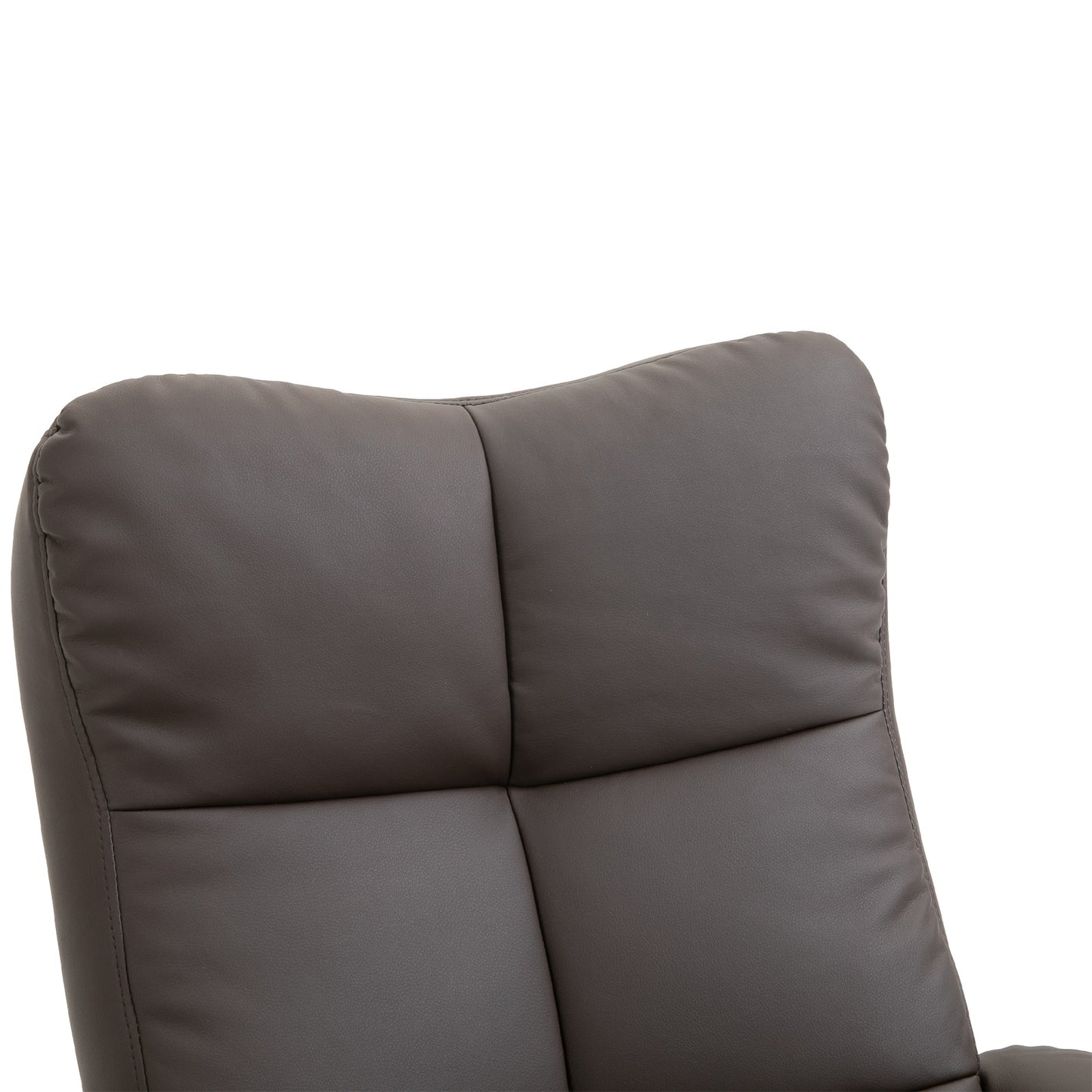 Relaxfauteuil – Relaxstoel – Ligstoel – Massagestoel – Tv-Fauteuil – Verstelbare Rugleuning 145° – 10 Vibratiepunten Zonder Elektriciteit – Bruin Kunstleer 80x86x99 cm