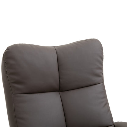 Relaxfauteuil – Relaxstoel – Ligstoel – Massagestoel – Tv-Fauteuil – Verstelbare Rugleuning 145° – 10 Vibratiepunten Zonder Elektriciteit – Bruin Kunstleer 80x86x99 cm