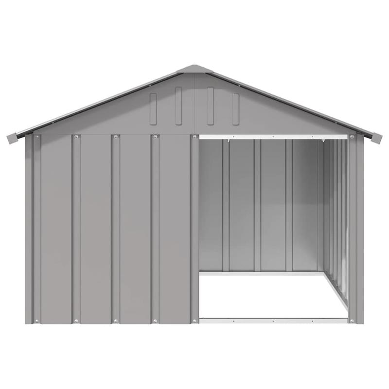 Hondenhok – Hondenhuis – Dierenverblijf – Hondenkennel – Buitenhok – Weerbestendig Gegalvaniseerd Staal – Ruim & Verhoogde Vloer 116,5x103x81,5 cm