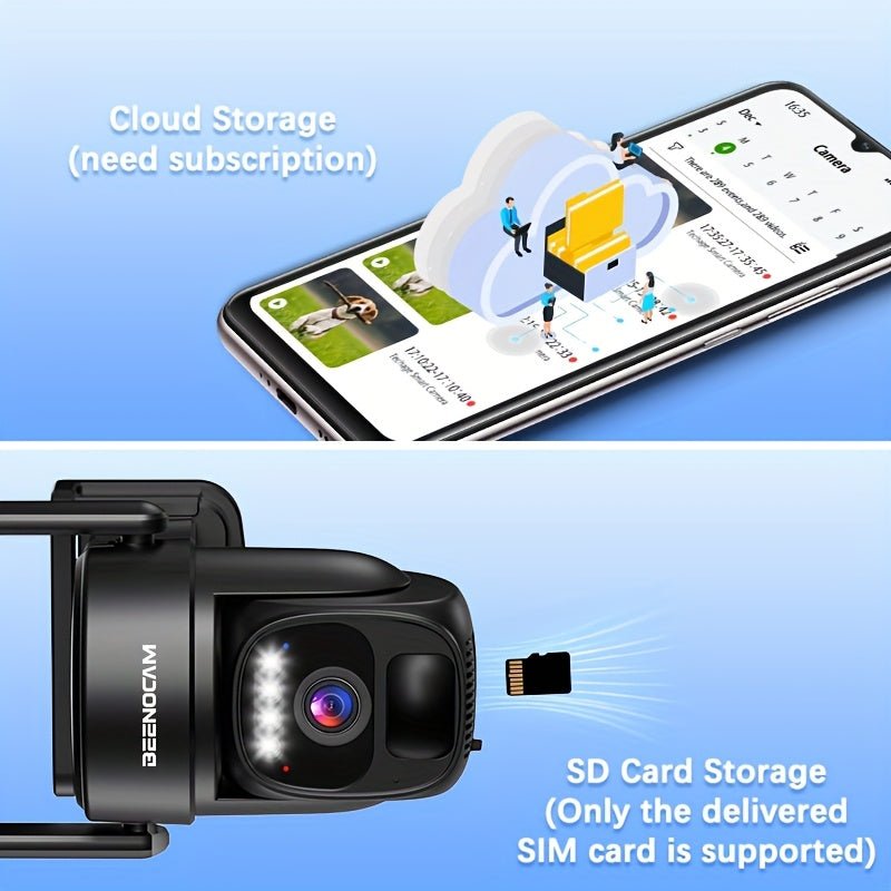 4G Outdoor Beveiligingscamera Set – Draadloze Beveiligingscamera – Surveillance Camera – Buiten Camera – Security Camera – Zonne-energie – Automatische Bewegingsdetectie Met Volgfunctie