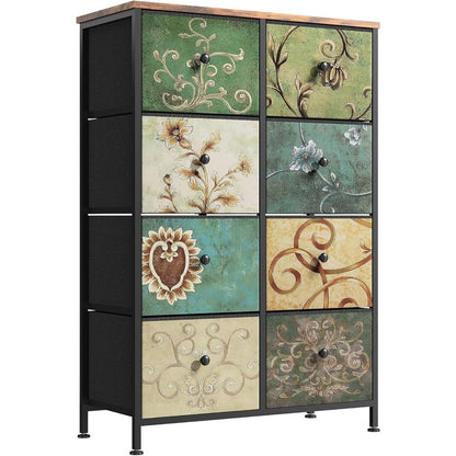 Ladekast – Ladeblok – Opbergkast – Commode – 8 Lades – Metaal Houten Frame – Verstelbare Pootjes