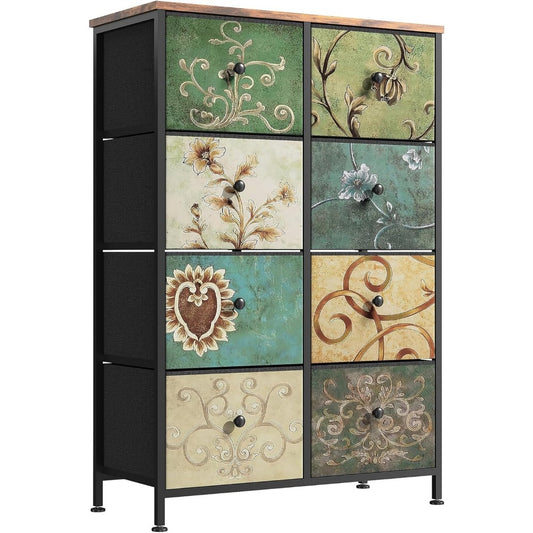 Ladekast – Ladeblok – Opbergkast – Commode – 8 Lades – Metaal Houten Frame – Verstelbare Pootjes