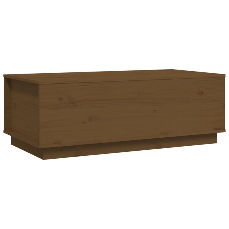 Coffee Table 100X50X35 Cm Solid Pine Wood Honingbruin Practical, Removable, Suitable for All Seasons