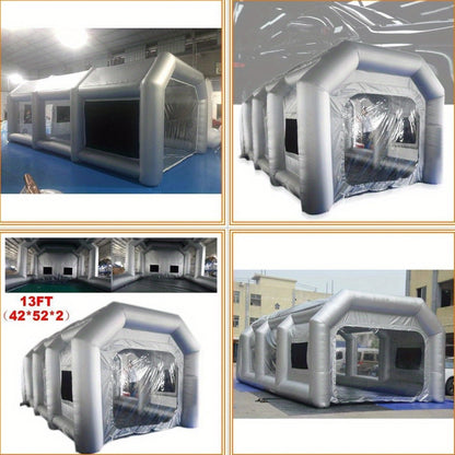 Opblaasbare Spuitcabine – Spuittent – Verfspuitruimte – Mobiele Werkruimte – Spuitbox – Groot Formaat 4x2,5m – Hoogwaardig Oxford Doek – Snelle Opbouw & Ventilatie