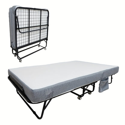 Vouwbed – Opklapbed – Logeerbed – Plooibed – Inklapbed – Stevig Metalen Frame – 12,7 cm Traagschuim Matras – Max Draagkracht 204 kg