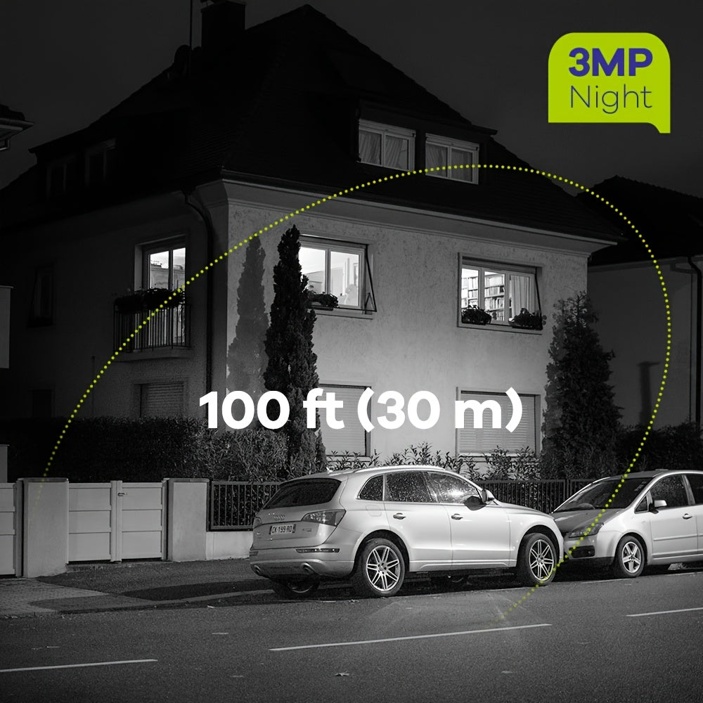 Beveiligingscamera Set – Camerabewaking – Bewakingscamera – IP Camera – CCTV Camera – 3MP Resolutie – 4x Optische Zoom – PoE Voeding – Tweerichtingsaudio – Personendetectie